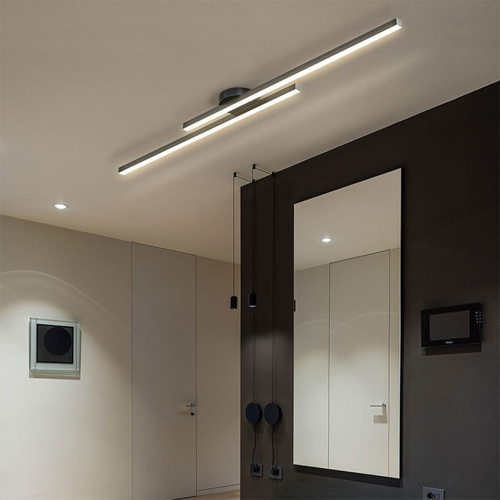 Semi-Flush LED Ceiling Light – Modern Aluminum Design, Dimmable & Color-Changing Options for Bedroom, Living Room & Kitchen | Thomler
