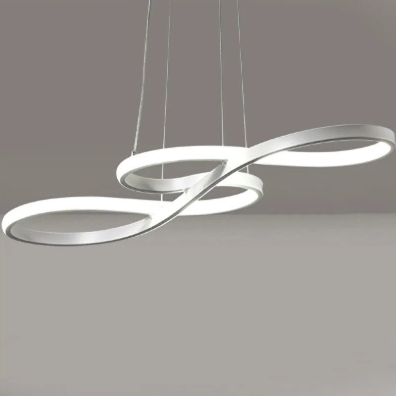 Pendant Light Aluminium LED Ring 95.0 cm (37.4") Black Dining Room Dimmable Remote Control Hanging Ceiling Light | Thomler