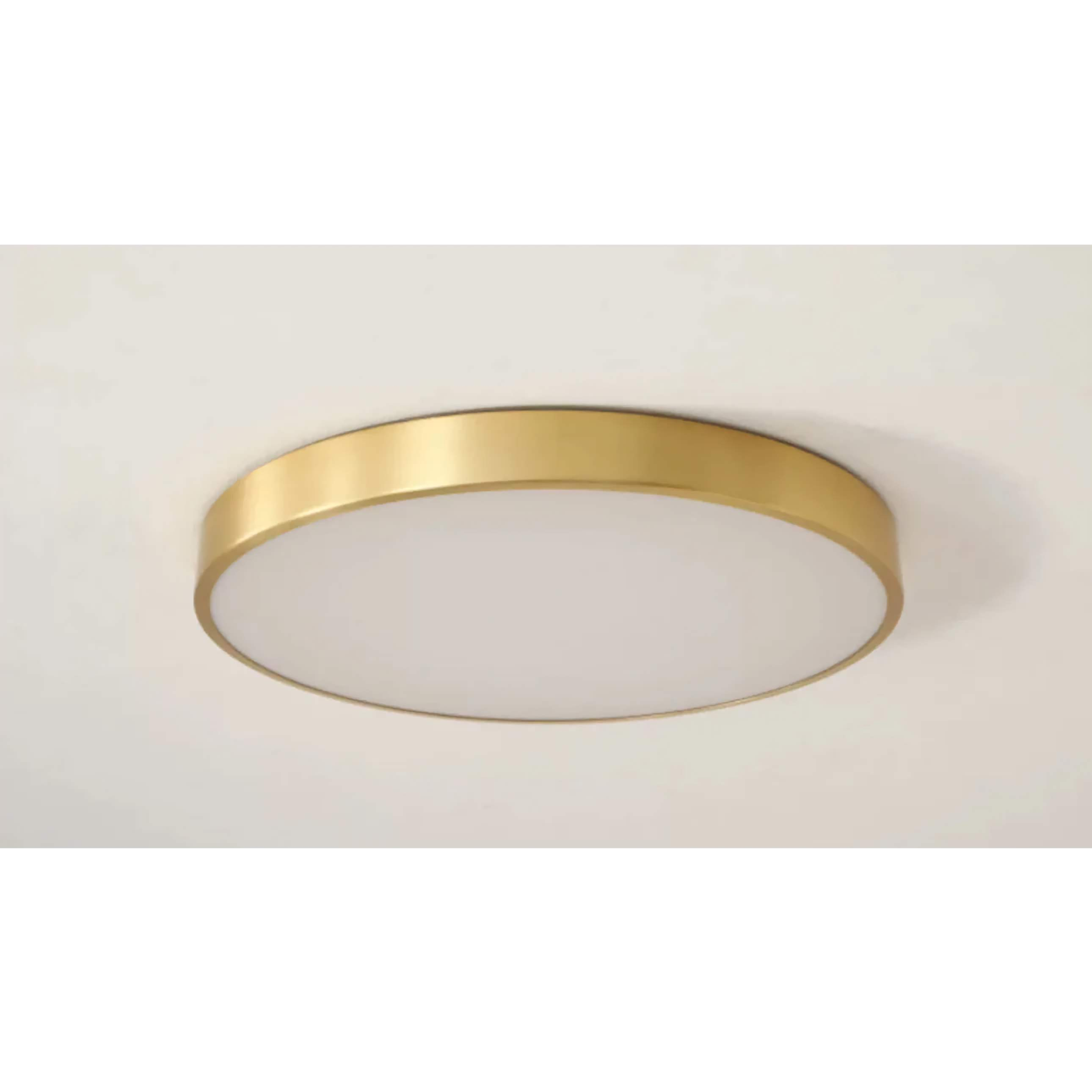 Ceiling Light Copper Flush Mount 11.8 in Low Profile Bronze Modern Bedroom Kitchen Round Minimalist Lighting Fixture | Thomler