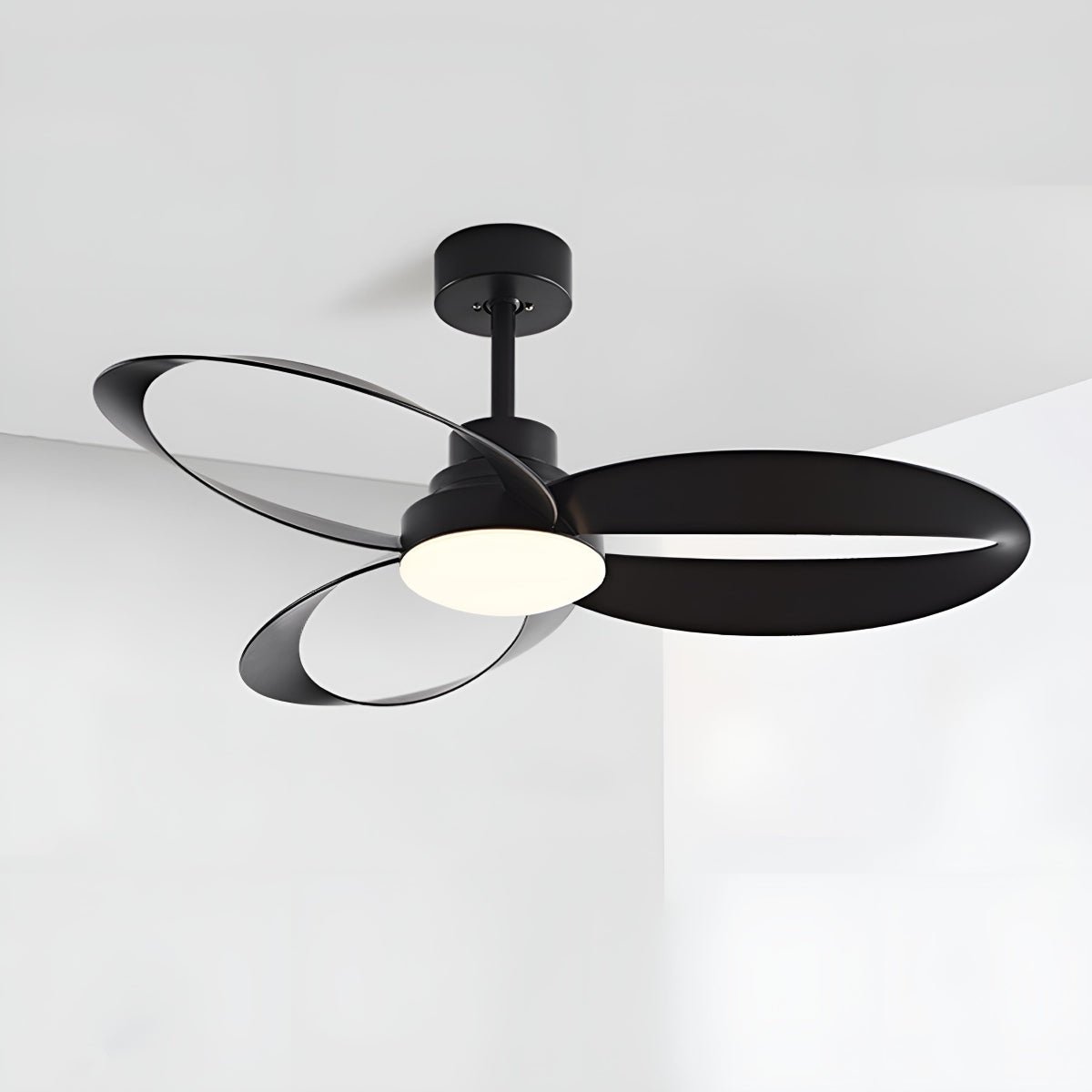 Ceiling Fan Light Copper ABS Blades 42 in White Modern Living Room Dining Bedroom Minimalist Reversible LED Remote Control | Thomler