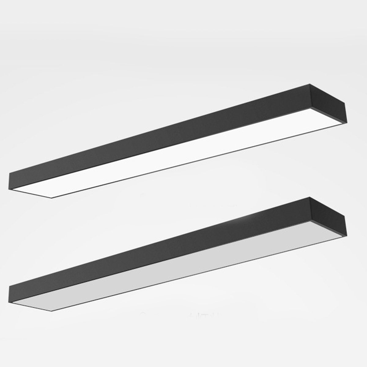 Pendant Light Aluminium LED 200.0 cm Black Office Meeting Room Linear Hanging Ceiling Light Minimalist Kitchen Island Fixture | Thomler