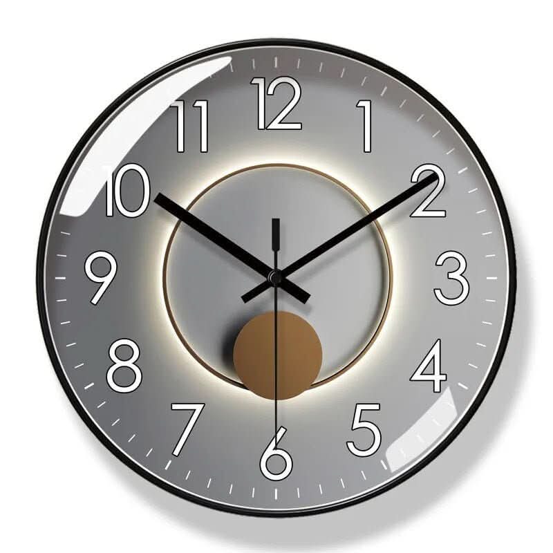 Silent Sweep Wall Clock – Scandinavian Minimalist Design with Bold Numerals for Living Room, Bedroom & Office | Thomler
