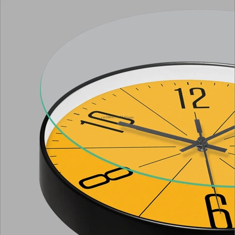 Round Wall Clock Silent Quartz Movement – Modern Minimalist Black & White Timepiece for Home Office, Kitchen, Bedroom – Clear Numbered | Thomler