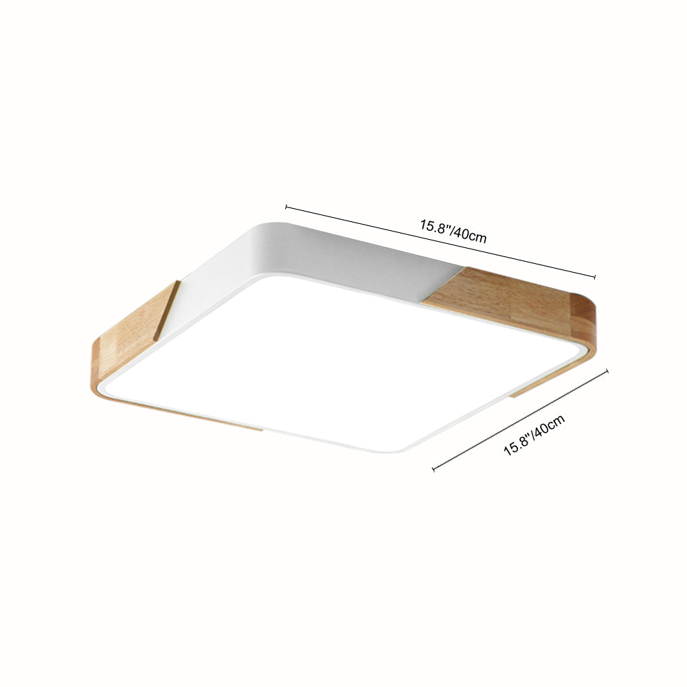 Flush-Mount LED Ceiling Light with Adjustable Brightness & Color Temperature – Modern Rectangular Fixture for Kitchen, Office, Bedroom & | Thomler