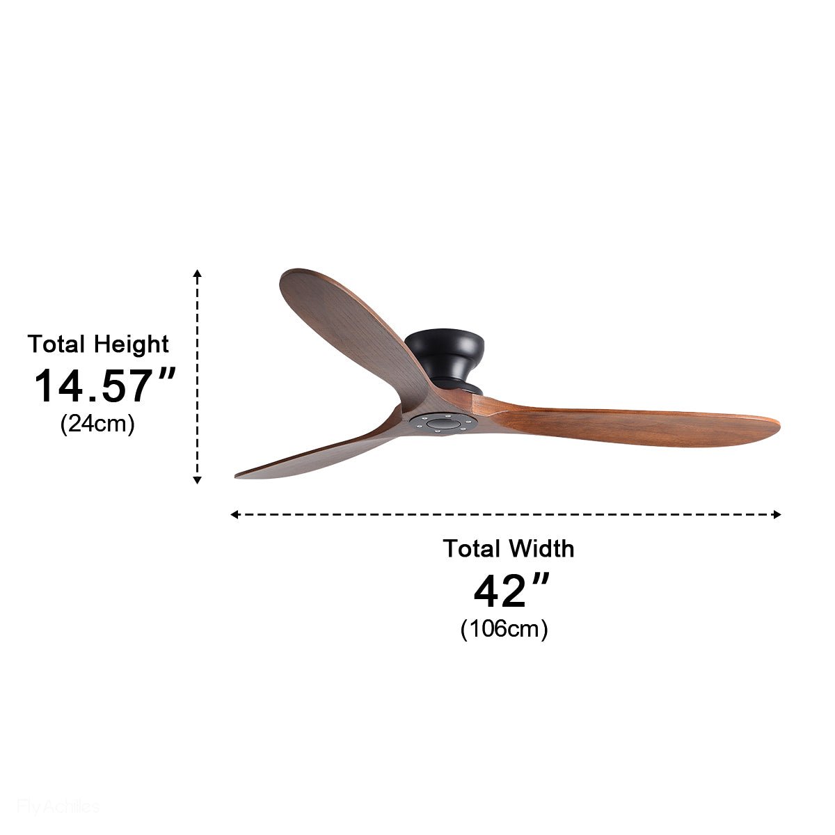 Energy-Efficient Reversible DC Ceiling Fan with Natural Wood Blades & Dual Controls | Thomler