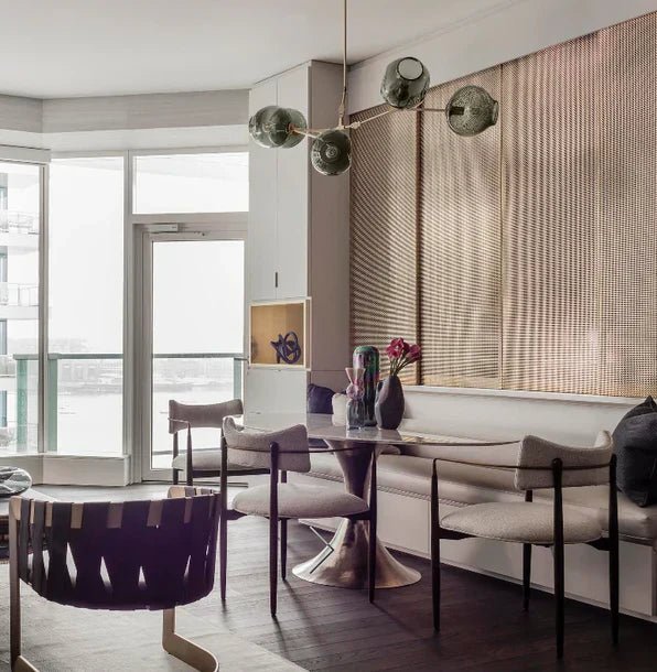 Branching Globe Chandelier with Smoky Glass Shades – Multi-Arm Statement Fixture for Dining Room & Kitchen Island Lighting | Thomler