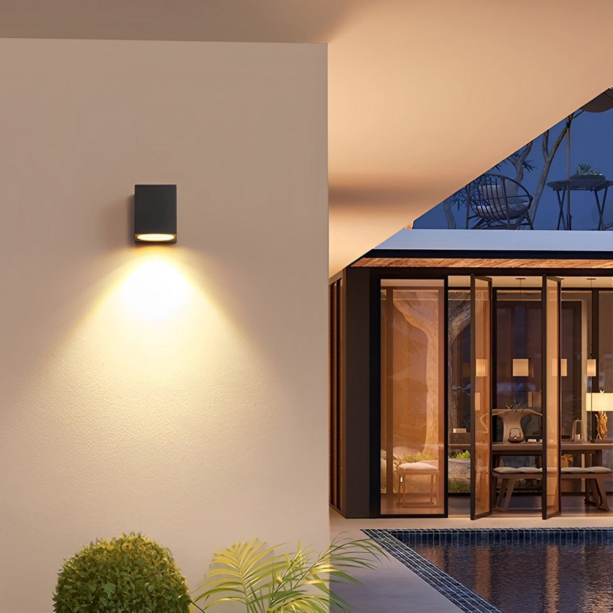 Wall Washer Outdoor LED Light 6W 3 in Warm White Modern Exterior Garden Courtyard Villa Illumination | Thomler