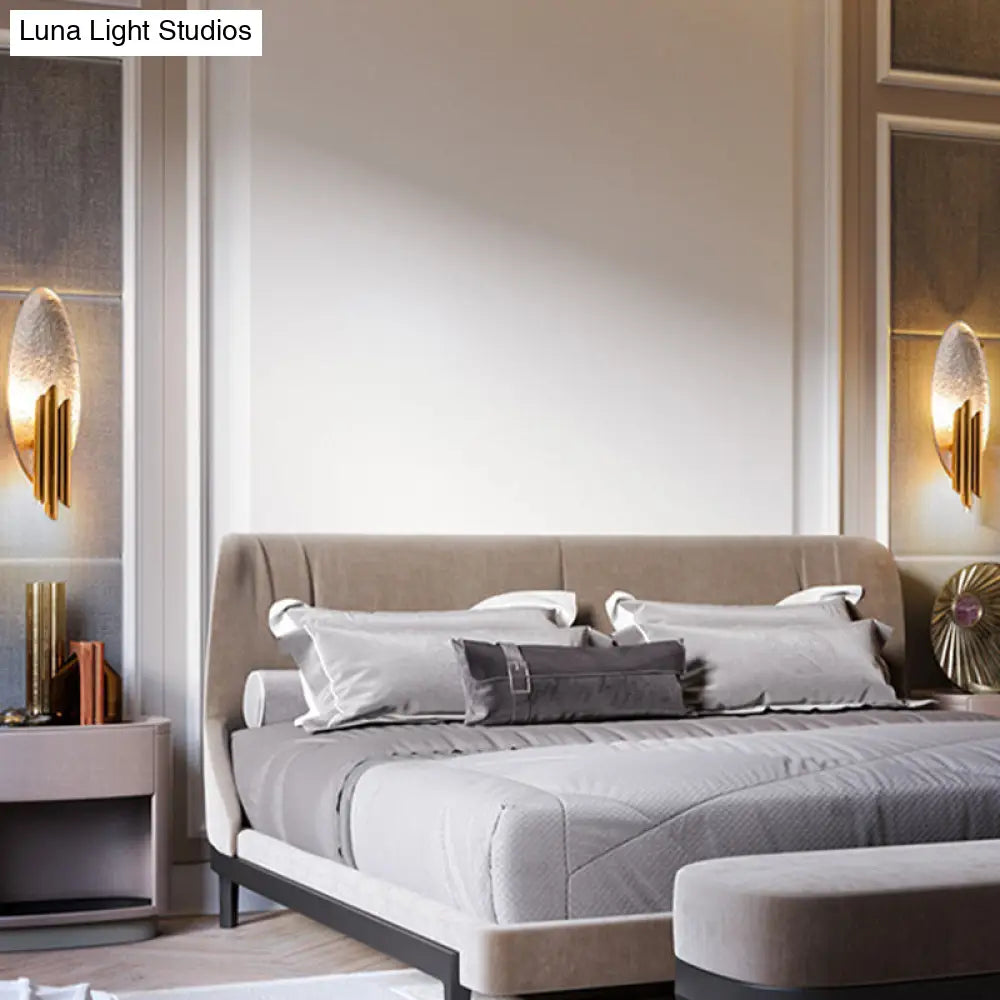 Two-Light Hardwired Wall Sconce with Tubular Arms & Oval Metal Backplate for Hallway Bedroom Living Room Entryway Indoor Lighting | Thomler