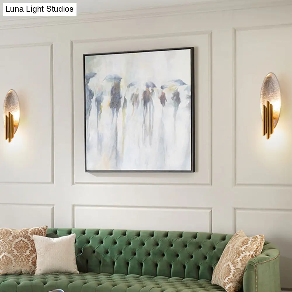 Two-Light Hardwired Wall Sconce with Tubular Arms & Oval Metal Backplate for Hallway Bedroom Living Room Entryway Indoor Lighting | Thomler