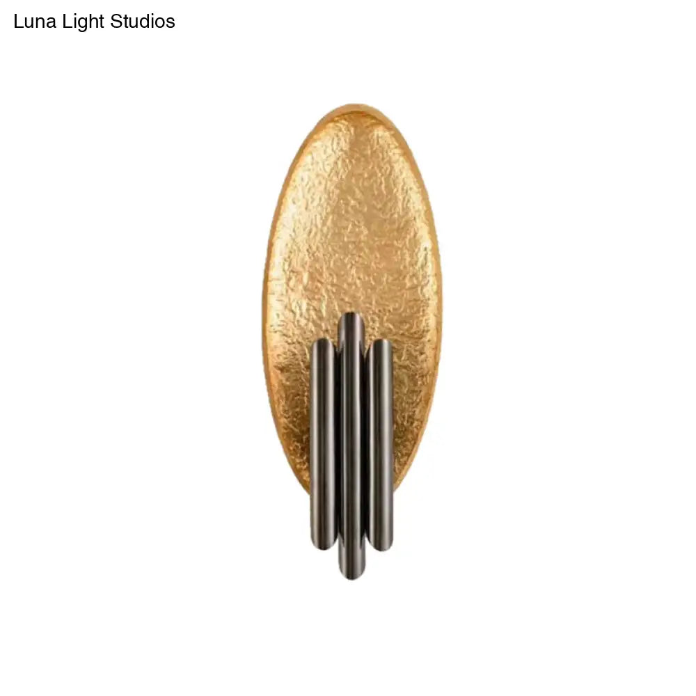 Two-Light Hardwired Wall Sconce with Tubular Arms & Oval Metal Backplate for Hallway Bedroom Living Room Entryway Indoor Lighting | Thomler