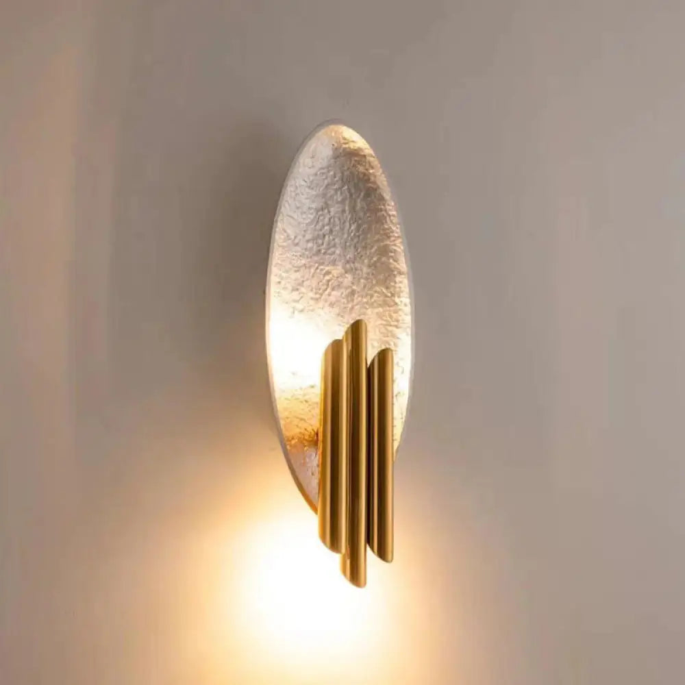 Two-Light Hardwired Wall Sconce with Tubular Arms & Oval Metal Backplate for Hallway Bedroom Living Room Entryway Indoor Lighting | Thomler