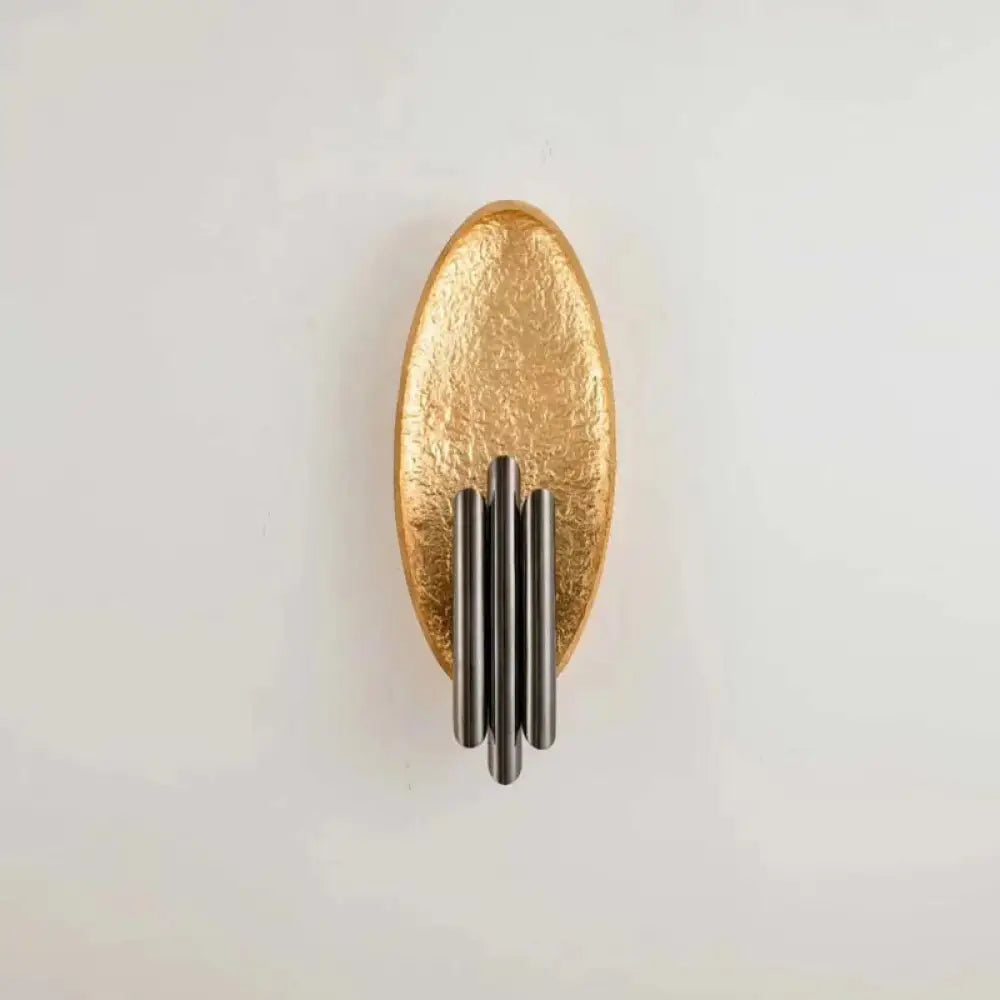 Two-Light Hardwired Wall Sconce with Tubular Arms & Oval Metal Backplate for Hallway Bedroom Living Room Entryway Indoor Lighting | Thomler