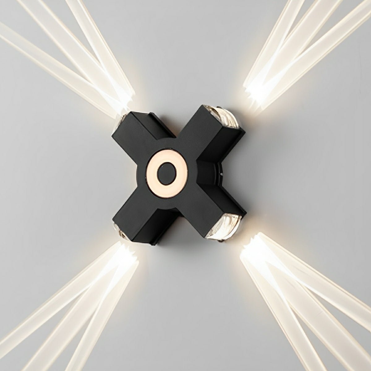 Directional LED Exterior Sconce Black Aluminum Adjustable Multi-Head Weatherproof Fixture for Porch Patio Yard Facade | Thomler