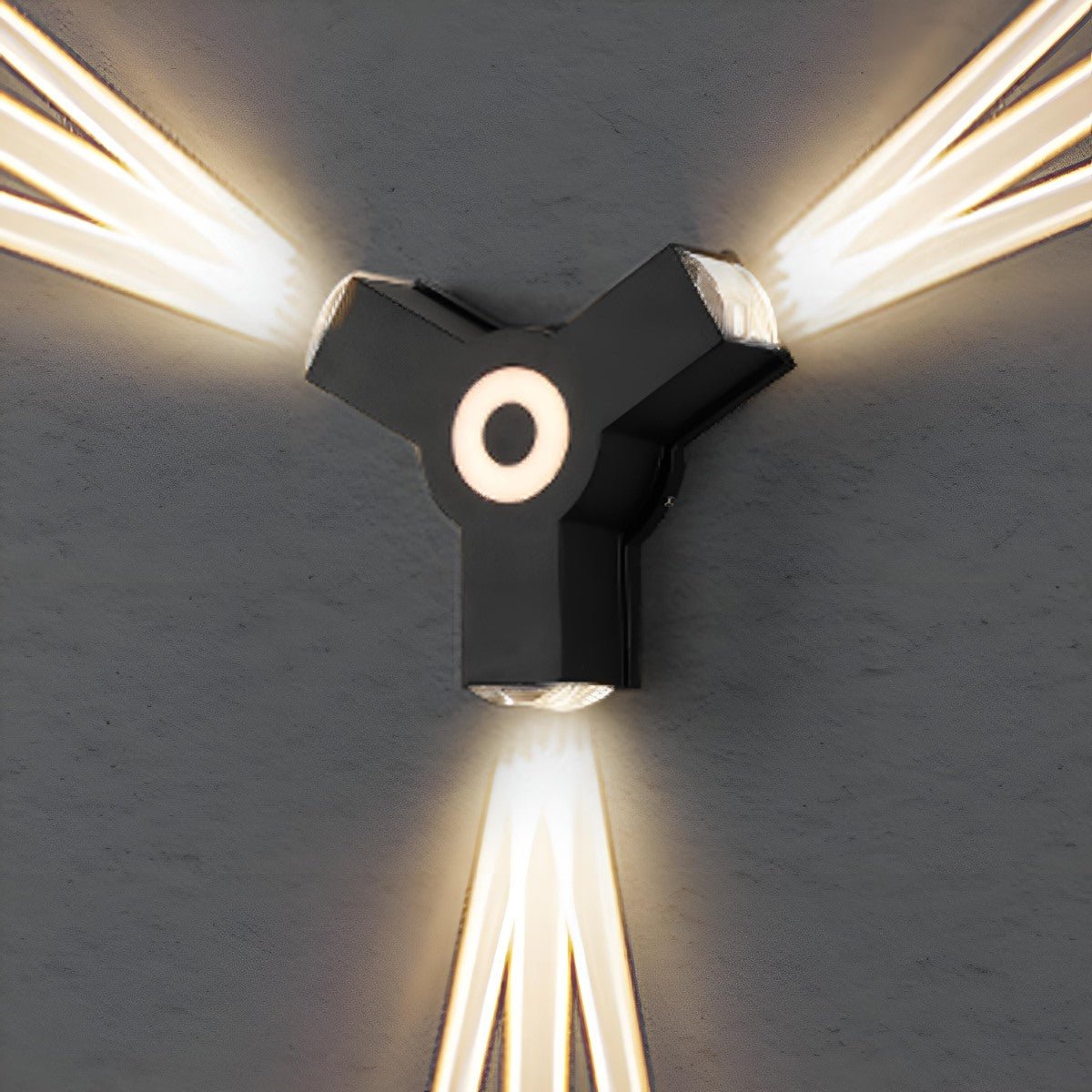 Directional LED Exterior Sconce Black Aluminum Adjustable Multi-Head Weatherproof Fixture for Porch Patio Yard Facade | Thomler