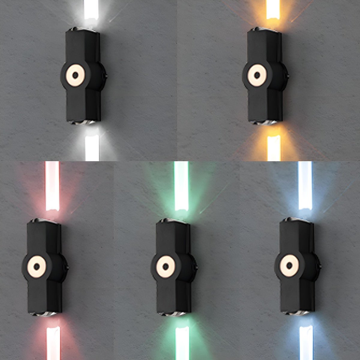 Directional LED Exterior Sconce Black Aluminum Adjustable Multi-Head Weatherproof Fixture for Porch Patio Yard Facade | Thomler