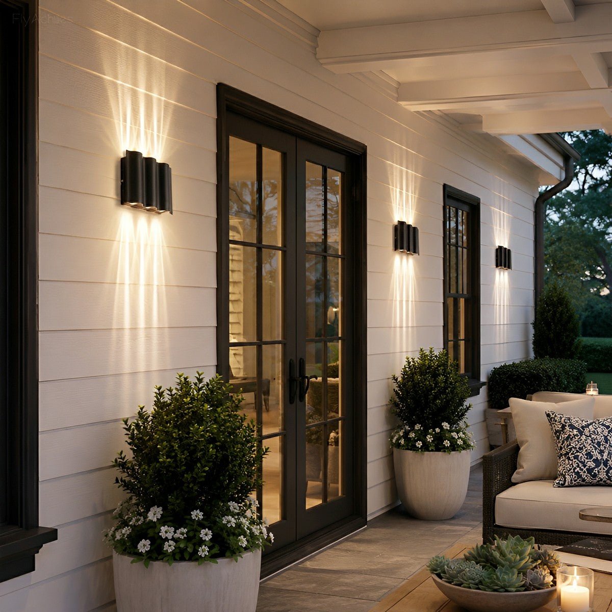 Aluminum LED Exterior Sconce with Dual-Beam Design for Patio & Garden Lighting | Thomler