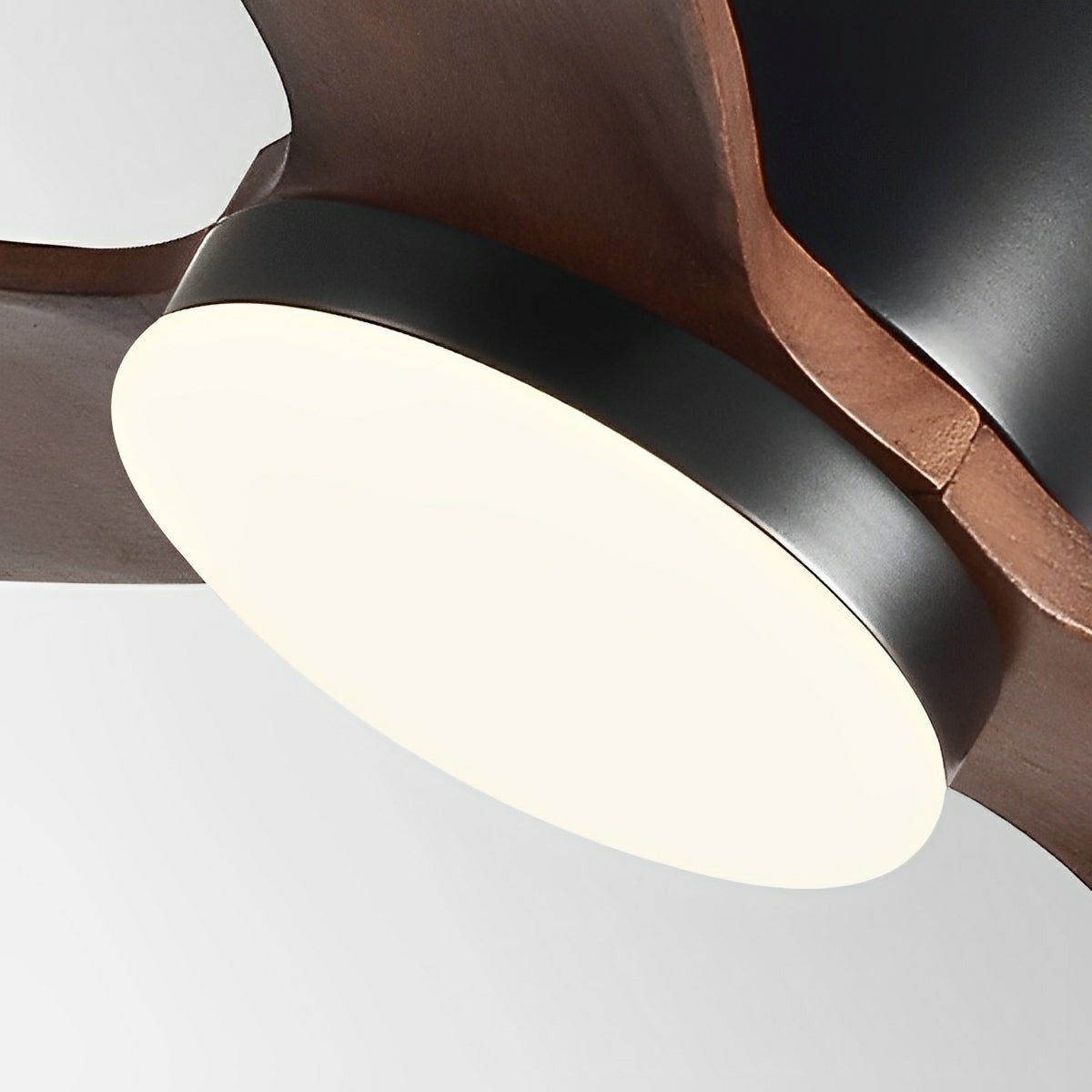 Ceiling Fan Wood Effect 142.0 cm White LED Living Room Quiet DC Motor Remote Control Scandinavian Ceiling Light | Thomler