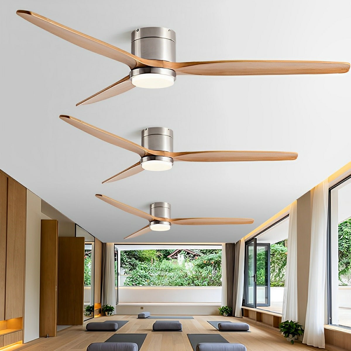 Reversible DC Motor Ceiling Fan with LED Light – 6-Speed Variable Airflow Control & 3 Color Temps for Living Room Dining Room Bedroom | Thomler