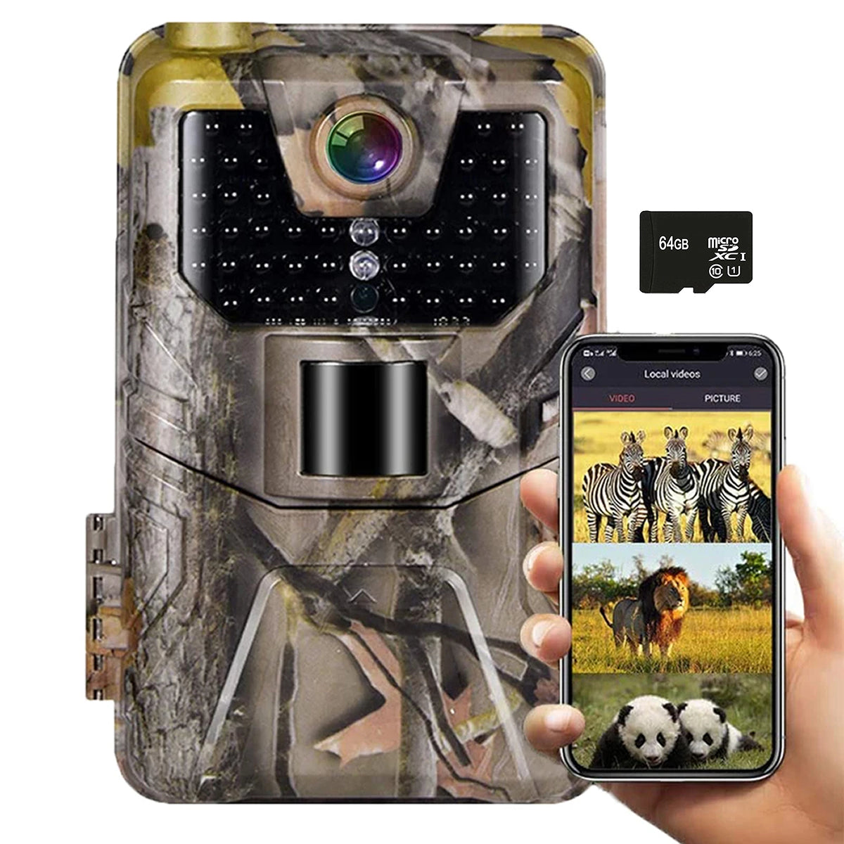 WiFi Trail Camera 1080P Night Vision Motion Activated with App Control for Backyard Monitoring and Deer Scouting | Thomler