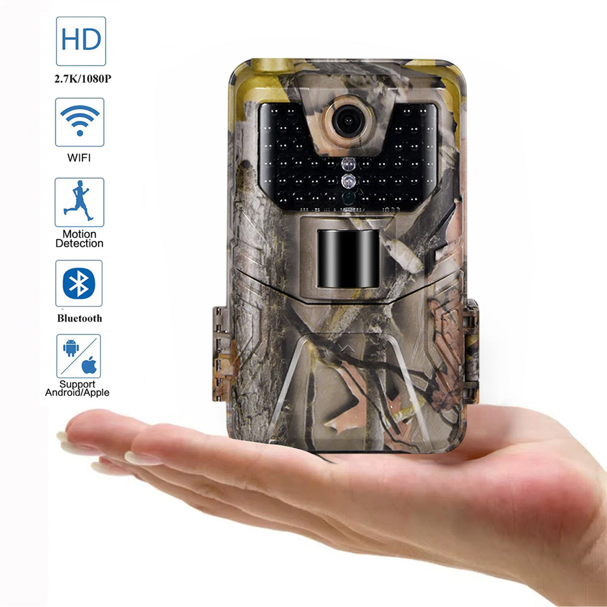 WiFi Trail Camera 1080P Night Vision Motion Activated with App Control for Backyard Monitoring and Deer Scouting | Thomler