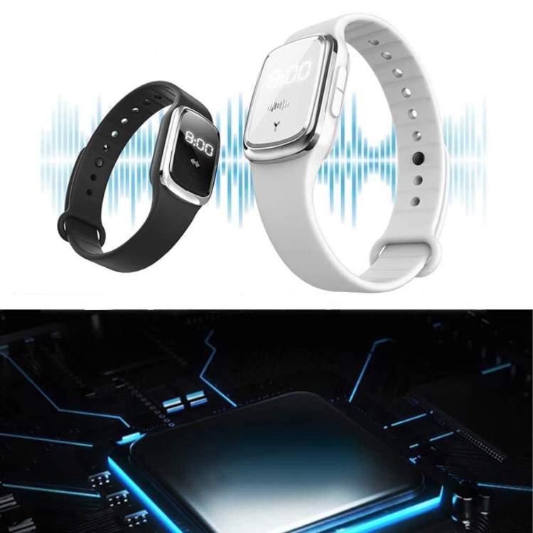 Ultrasonic Mosquito Repellent Wristband with LED Display for Outdoor Activities and Travel | Thomler