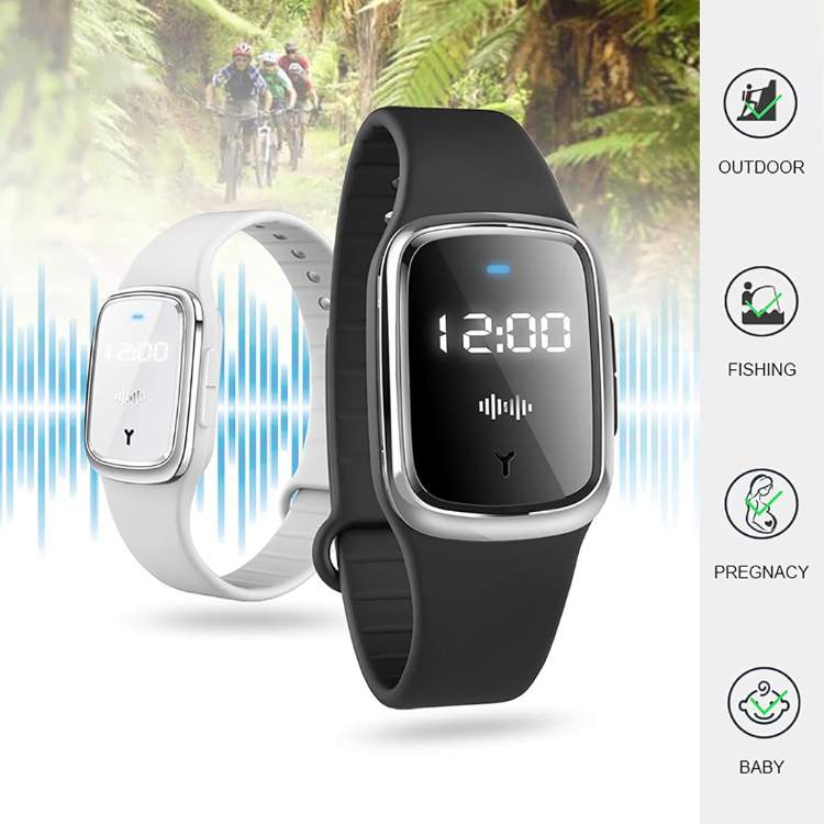 Ultrasonic Mosquito Repellent Wristband with LED Display for Outdoor Activities and Travel | Thomler