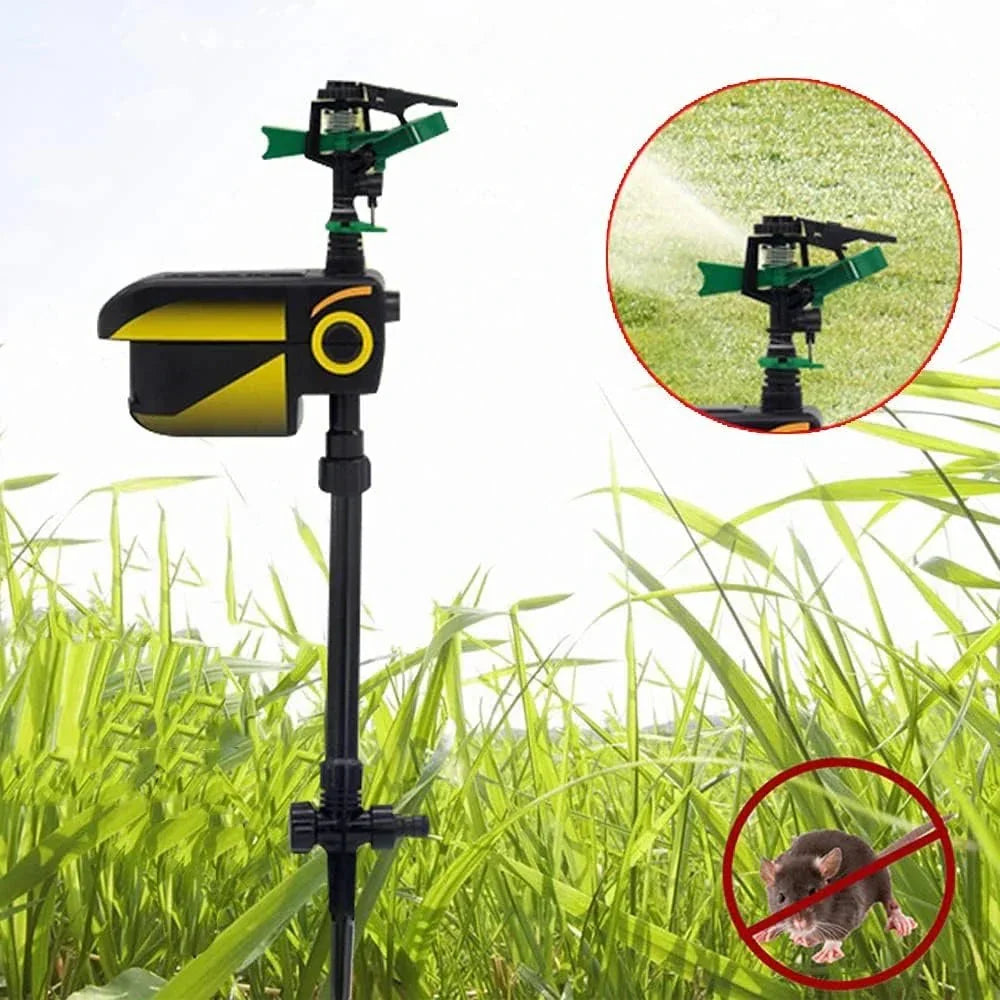 Outdoor Motion Sensor Sprinkler for Yard & Garden Animal Control | Humane Deterrent System with 120° Detection | Solar Powered Irrigation | Thomler