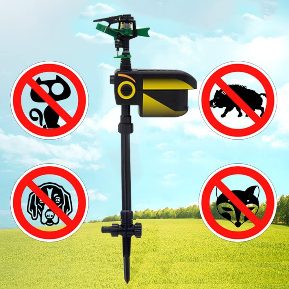 Outdoor Motion Sensor Sprinkler for Yard & Garden Animal Control | Humane Deterrent System with 120° Detection | Solar Powered Irrigation | Thomler