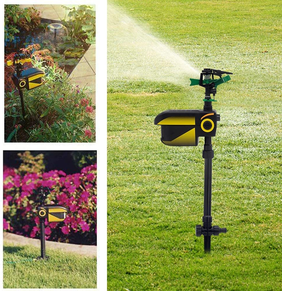Outdoor Motion Sensor Sprinkler for Yard & Garden Animal Control | Humane Deterrent System with 120° Detection | Solar Powered Irrigation | Thomler