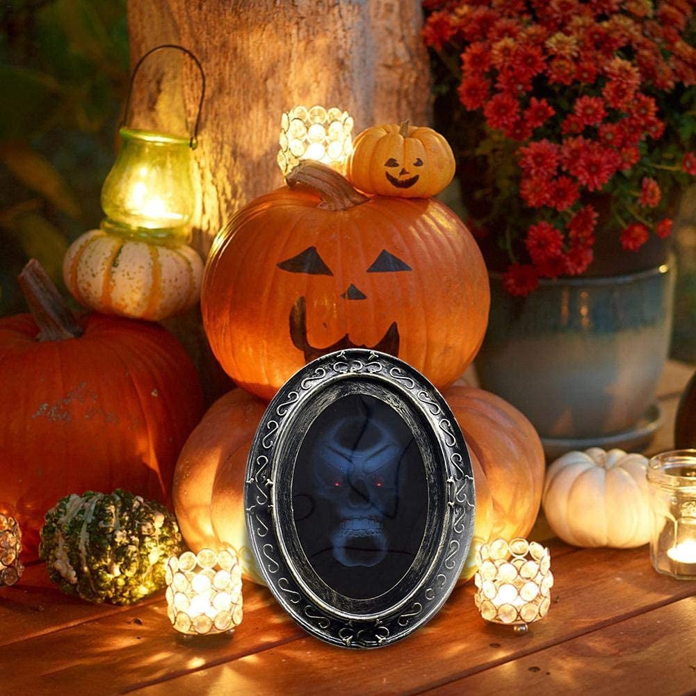 Spooky Animated Skeleton Magic Mirror – Sensor-Triggered Halloween Decoration for Walls & Parties | Thomler