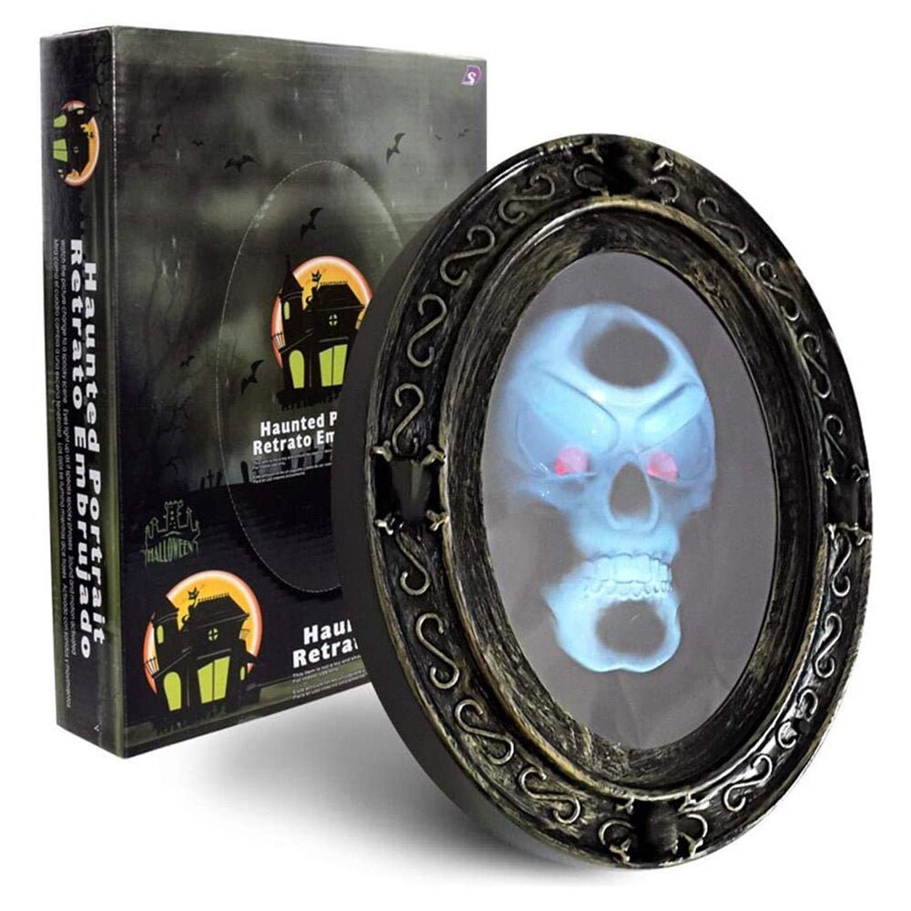 Spooky Animated Skeleton Magic Mirror – Sensor-Triggered Halloween Decoration for Walls & Parties | Thomler