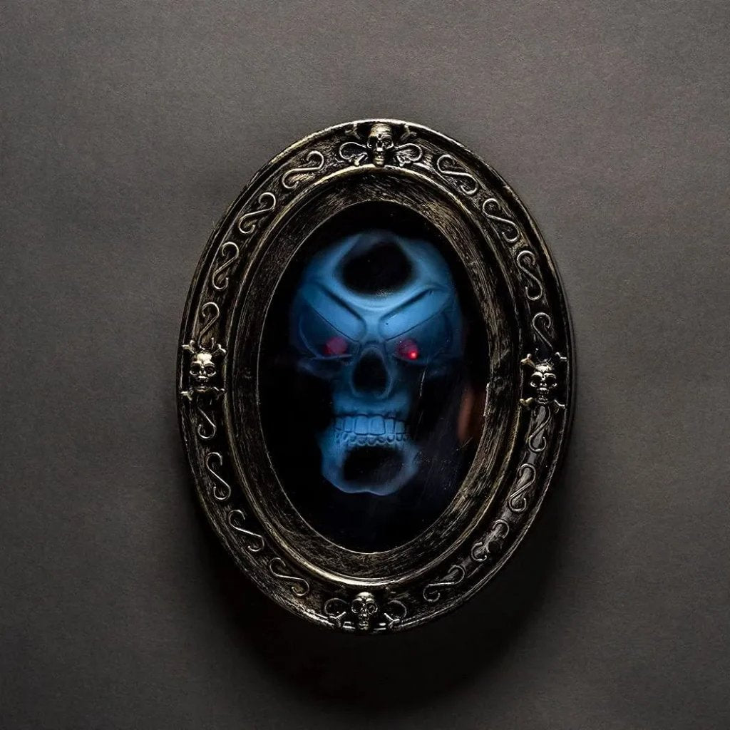 Spooky Animated Skeleton Magic Mirror – Sensor-Triggered Halloween Decoration for Walls & Parties | Thomler