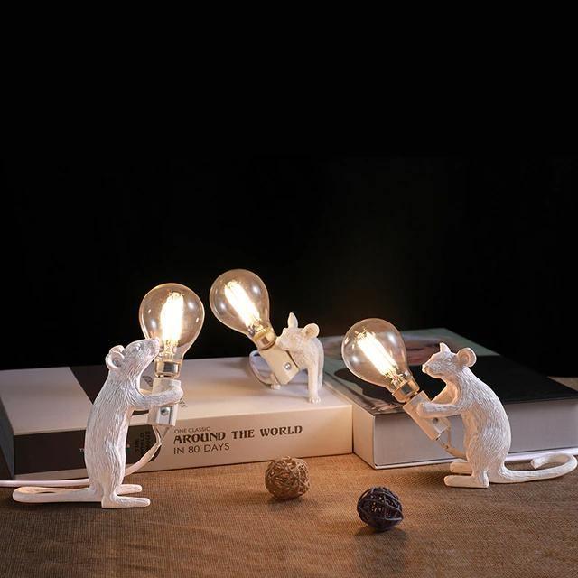 Whimsical Animal Figurine Desk Light with LED Bulb for Bedroom Nightstand Living Room Kids Room Accent Lighting Minimalist Decor | Thomler
