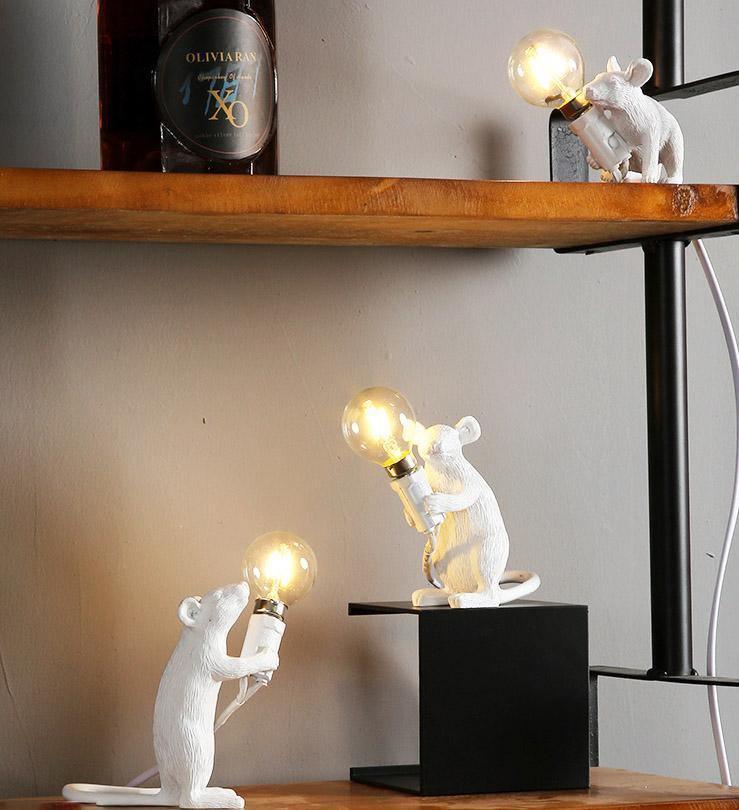Whimsical Animal Figurine Desk Light with LED Bulb for Bedroom Nightstand Living Room Kids Room Accent Lighting Minimalist Decor | Thomler