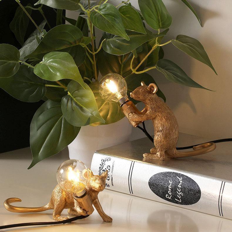 Whimsical Animal Figurine Desk Light with LED Bulb for Bedroom Nightstand Living Room Kids Room Accent Lighting Minimalist Decor | Thomler
