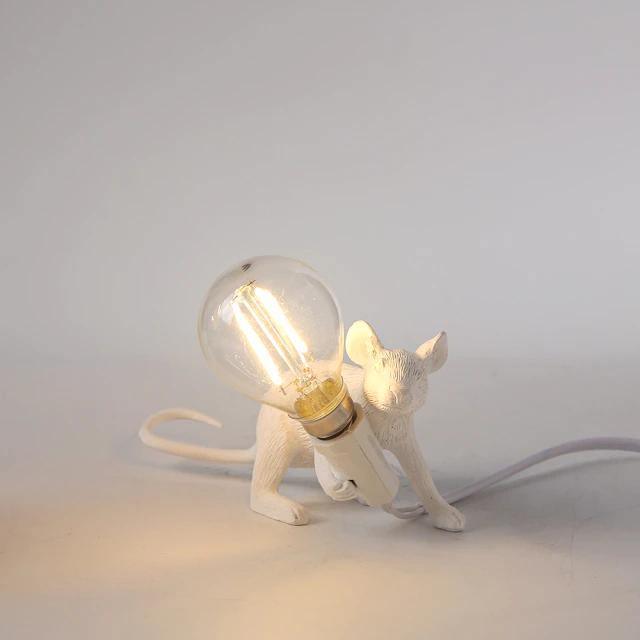Whimsical Animal Figurine Desk Light with LED Bulb for Bedroom Nightstand Living Room Kids Room Accent Lighting Minimalist Decor | Thomler