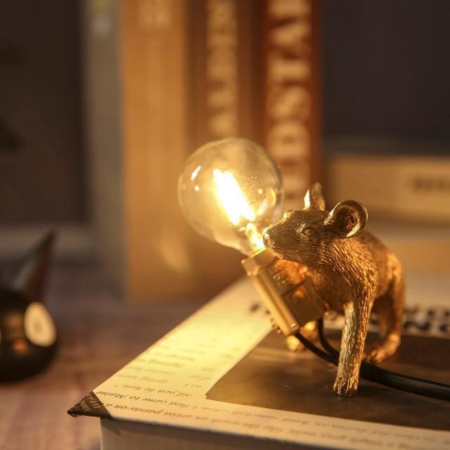 Whimsical Animal Figurine Desk Light with LED Bulb for Bedroom Nightstand Living Room Kids Room Accent Lighting Minimalist Decor | Thomler