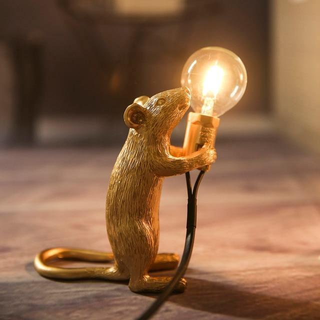 Whimsical Animal Figurine Desk Light with LED Bulb for Bedroom Nightstand Living Room Kids Room Accent Lighting Minimalist Decor | Thomler