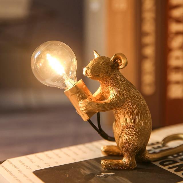 Whimsical Animal Figurine Desk Light with LED Bulb for Bedroom Nightstand Living Room Kids Room Accent Lighting Minimalist Decor | Thomler