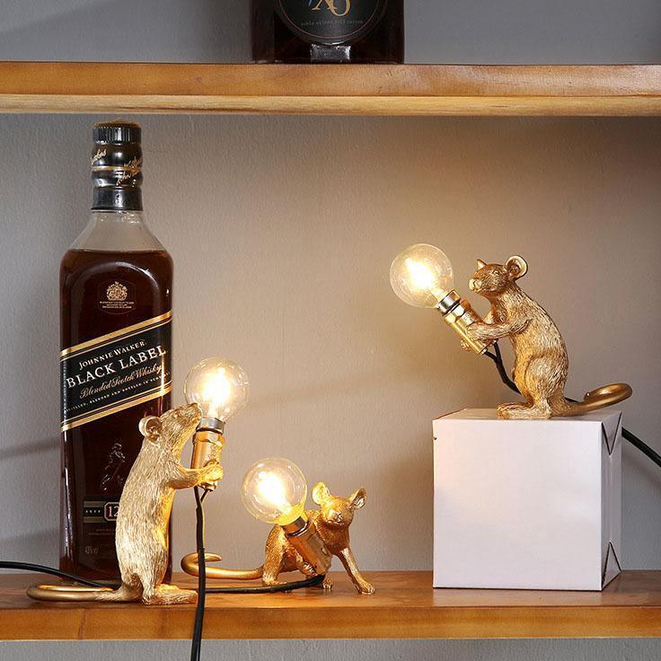 Whimsical Animal Figurine Desk Light with LED Bulb for Bedroom Nightstand Living Room Kids Room Accent Lighting Minimalist Decor | Thomler