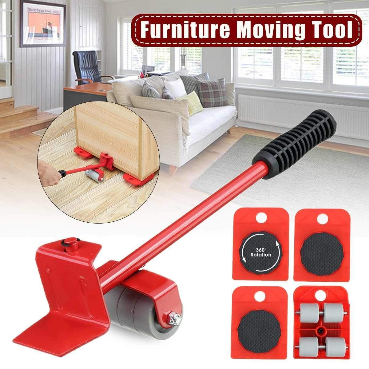 Heavy-Duty Furniture Lifting Dolly Set with Roller Wheels for Sofas Beds Appliances Hardwood Carpet Safe Floor Protection 440 lb Capacity | Thomler