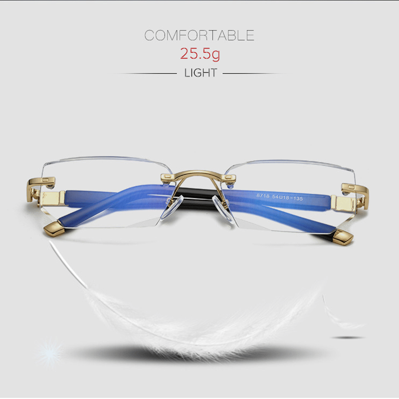Progressive Reading Glasses with Screen Filter | No-Line Bifocals for Computer Work & Reading | Lightweight Titanium Frame | Anti-Fatigue | Thomler