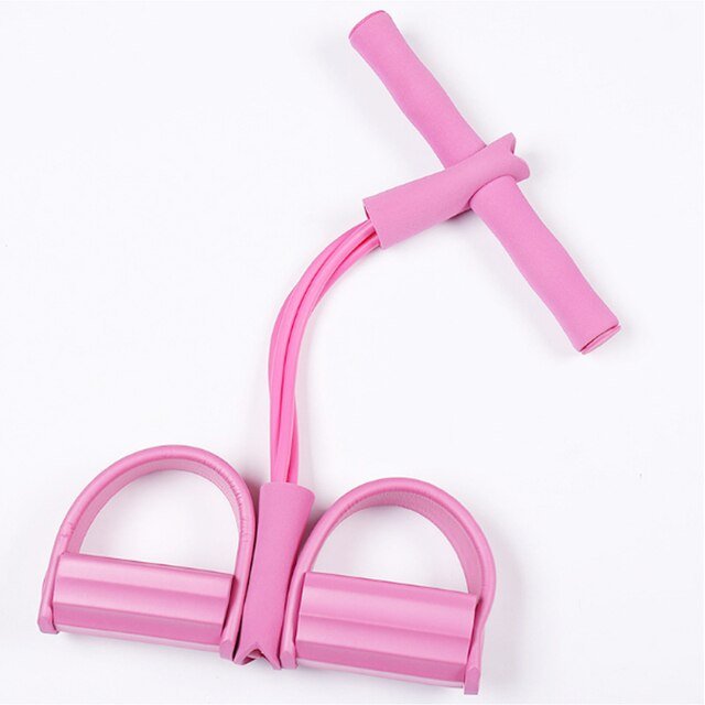 Resistance Band Trainer with Foot Pedal & Handles – 4-Tube Latex Core Workout System for Arms, Abs, Legs & Full Body – Portable Home Gym | Thomler