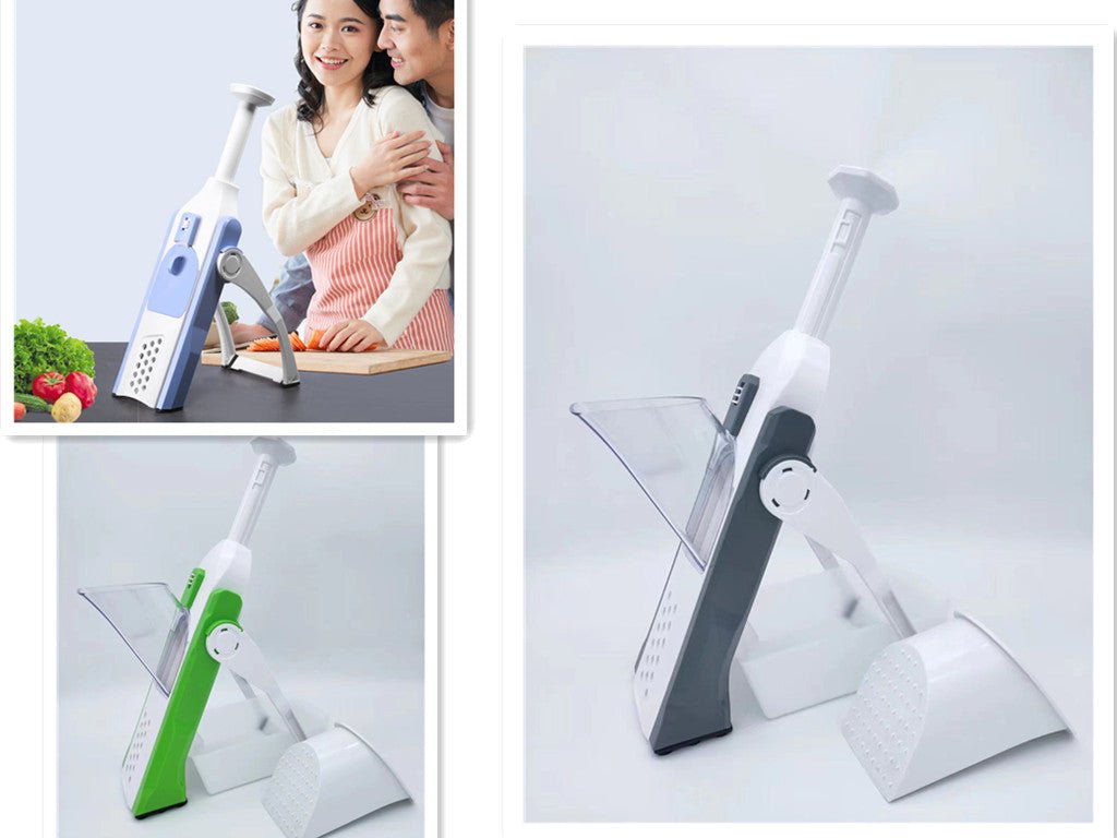 Lever-Action Produce Cutter with Adjustable Blades for Uniform Slicing and Dicing in Seconds | Kitchen Prep Tool for Vegetables, Fruits, Sal | Thomler