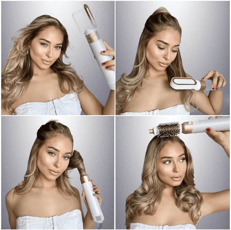 Hair Airstyler Ionic Airflow 1000W Multi Attachment Daily Styling Curling Drying Tool | Thomler