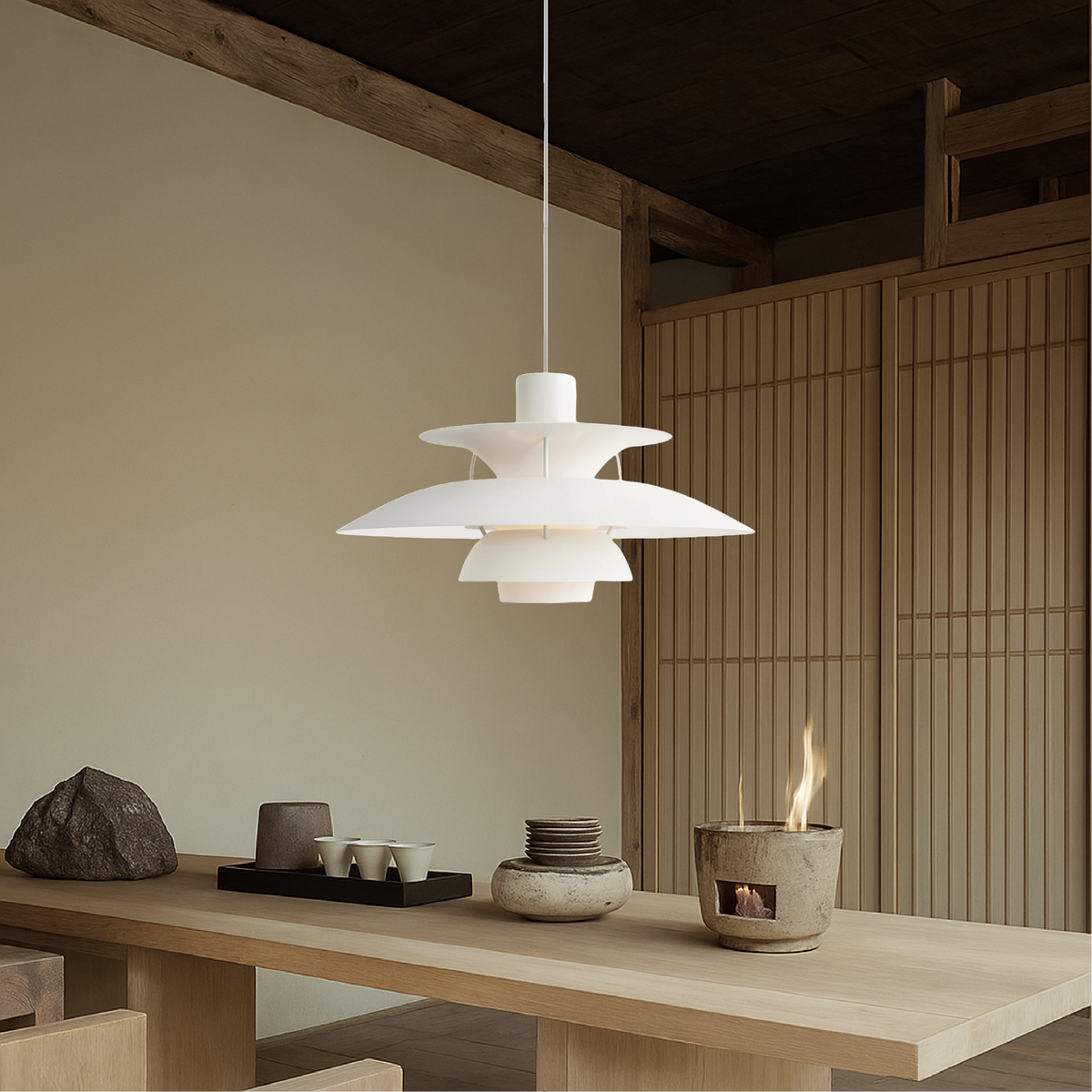 Multi-Layer Aluminum Pendant Light – Modern Scandinavian Tiered Hanging Fixture for Dining Room, Kitchen Island & Living Room | Thomler