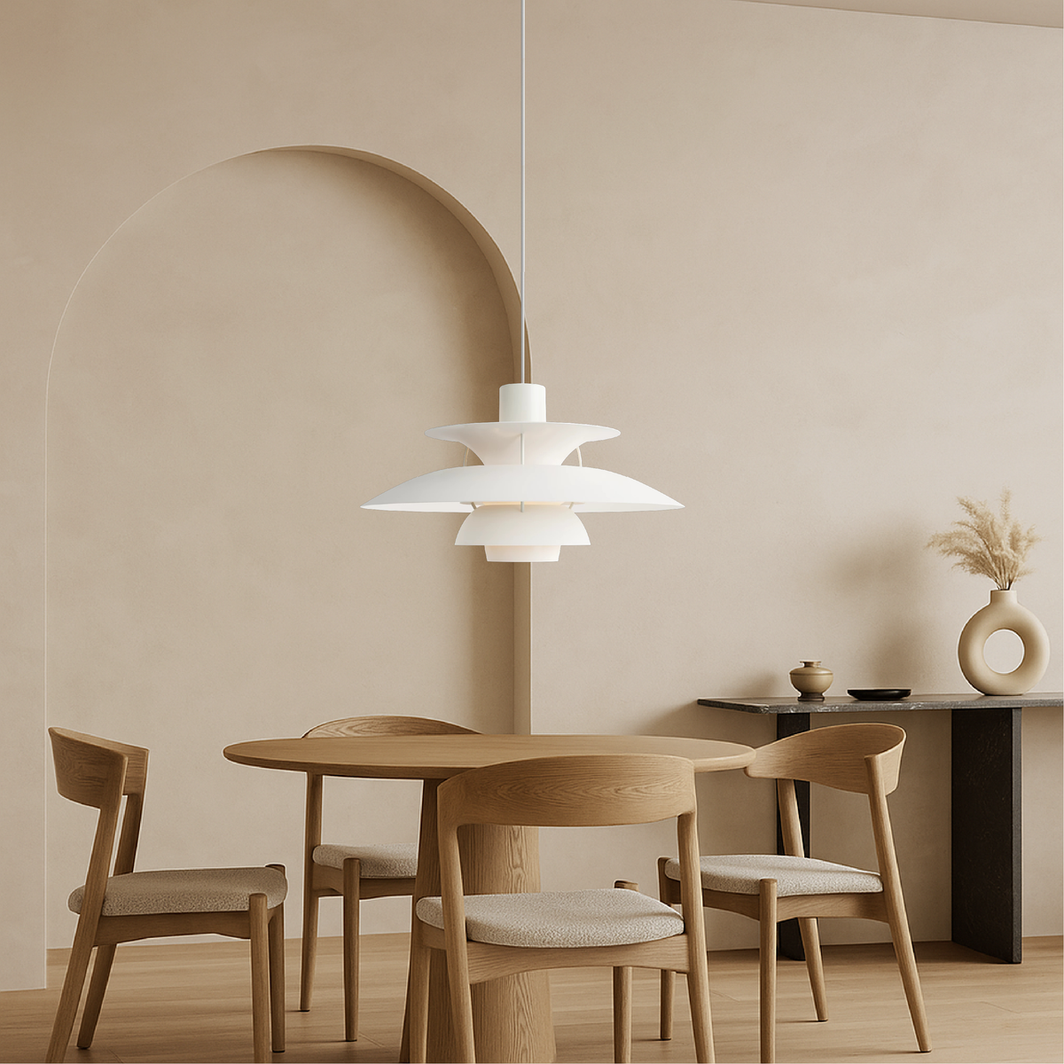 Multi-Layer Aluminum Pendant Light – Modern Scandinavian Tiered Hanging Fixture for Dining Room, Kitchen Island & Living Room | Thomler