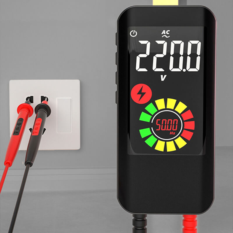 Auto-Ranging Digital Multimeter with Smart Detection & Color LCD Display for Voltage, Current, Resistance & Temperature Testing | Thomler