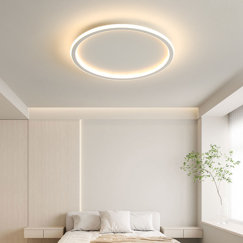 Minimalist Round LED Flush Mount Ceiling Light – Modern Scandinavian Style for Dining Room, Kitchen & Living Room – Aluminum Frame in | Thomler