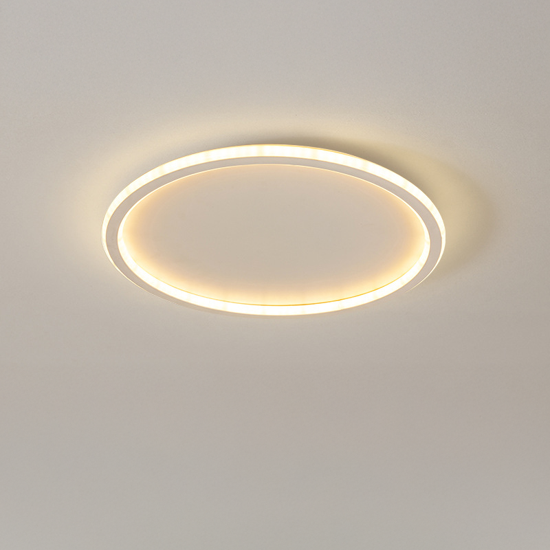 Minimalist Round LED Flush Mount Ceiling Light – Modern Scandinavian Style for Dining Room, Kitchen & Living Room – Aluminum Frame in | Thomler